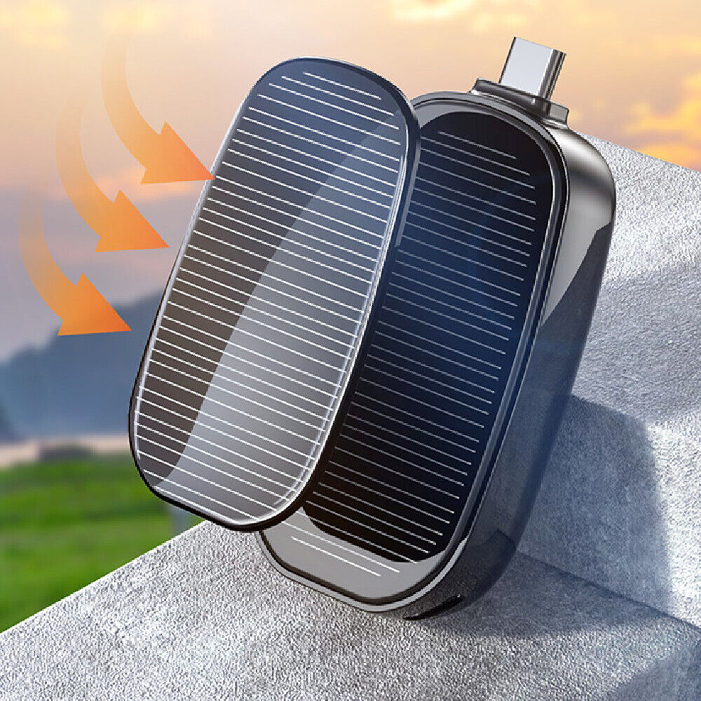 1600 mAh Portable Solar Power Bank Charger Solar Keychain Mini Power Bank, Mini Power Emergency Pod, Outdoor Camping For IOS & TYPE-C Port Emergency Power Bank